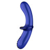 Satisfyer Gode en verre Double Crystal 18.5 x 3.5cm Bleu